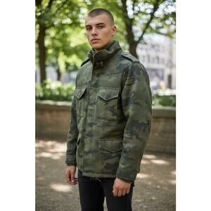 Brandit Men's Camouflage Coat Size Medium Heavyweight NWOT